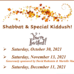 Shabbat and Special Kiddush!
