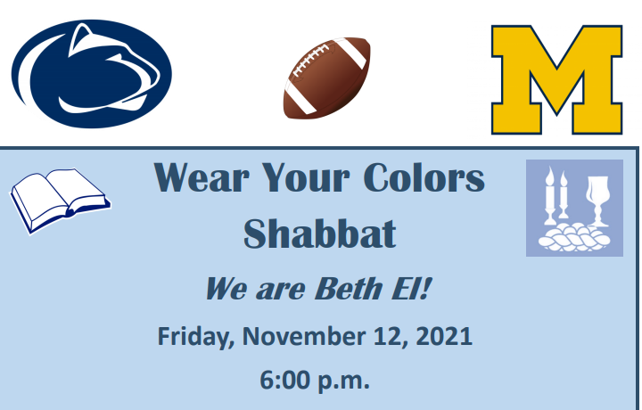 Wear your colors Shabbat!
