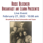 Breakfast N'Learn-LIVE Discussion with Holocaust Survivor Linda Marshak