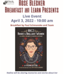 Breakfast N'Learn  In Honor of Rose Blecker - Sunday April 3