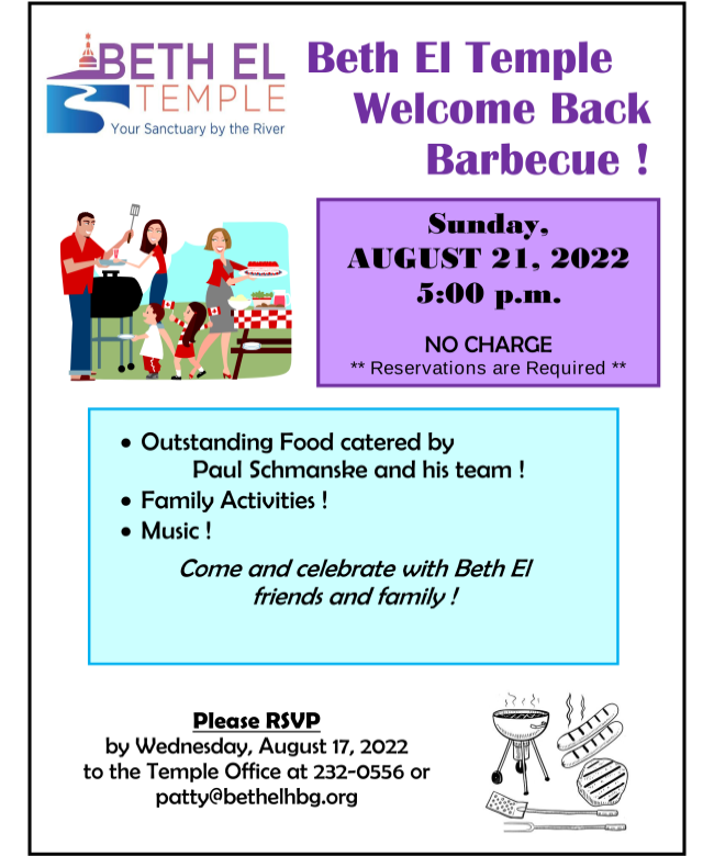 Welcome Back BBQ flyer