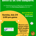 Beth El at the Ballpark: Harrisburg Senators Game