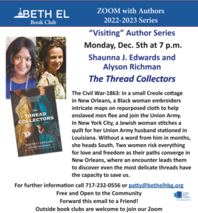 Book Club flyer for The Thread Collectors