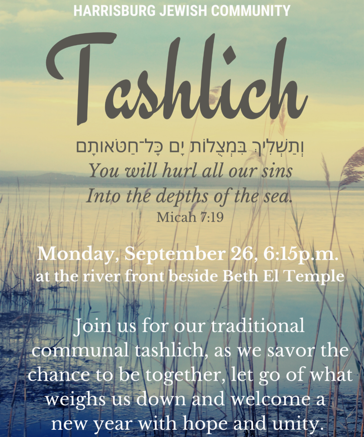 Community Tashlich at Beth El Temple
