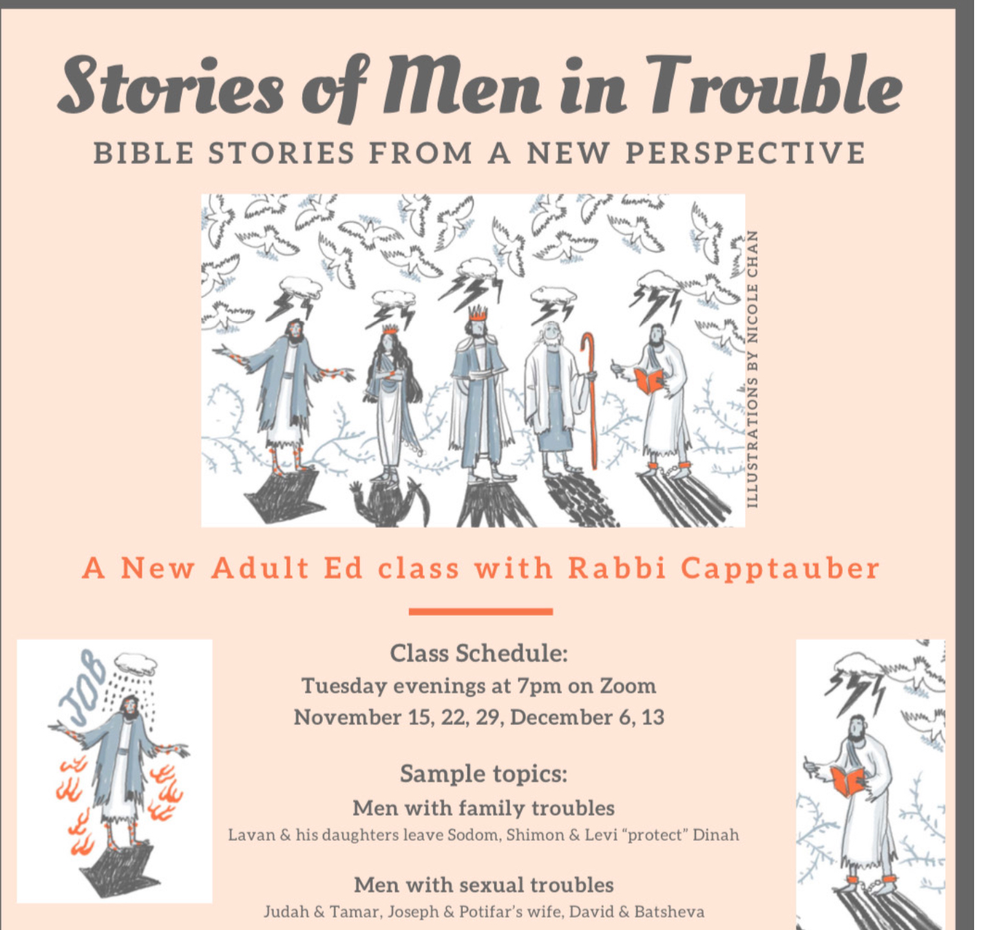 Adult Education Class Stories of Men in Trouble Beth El Temple