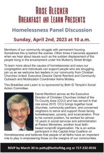 Breakfast and Learn: Homelessness Panel Discussion