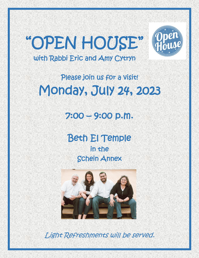 Open House with Rabbi Eric and Amy Cytryn