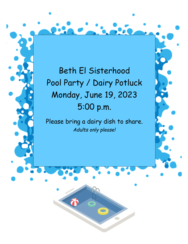 Sisterhood Pool Party and Potluck