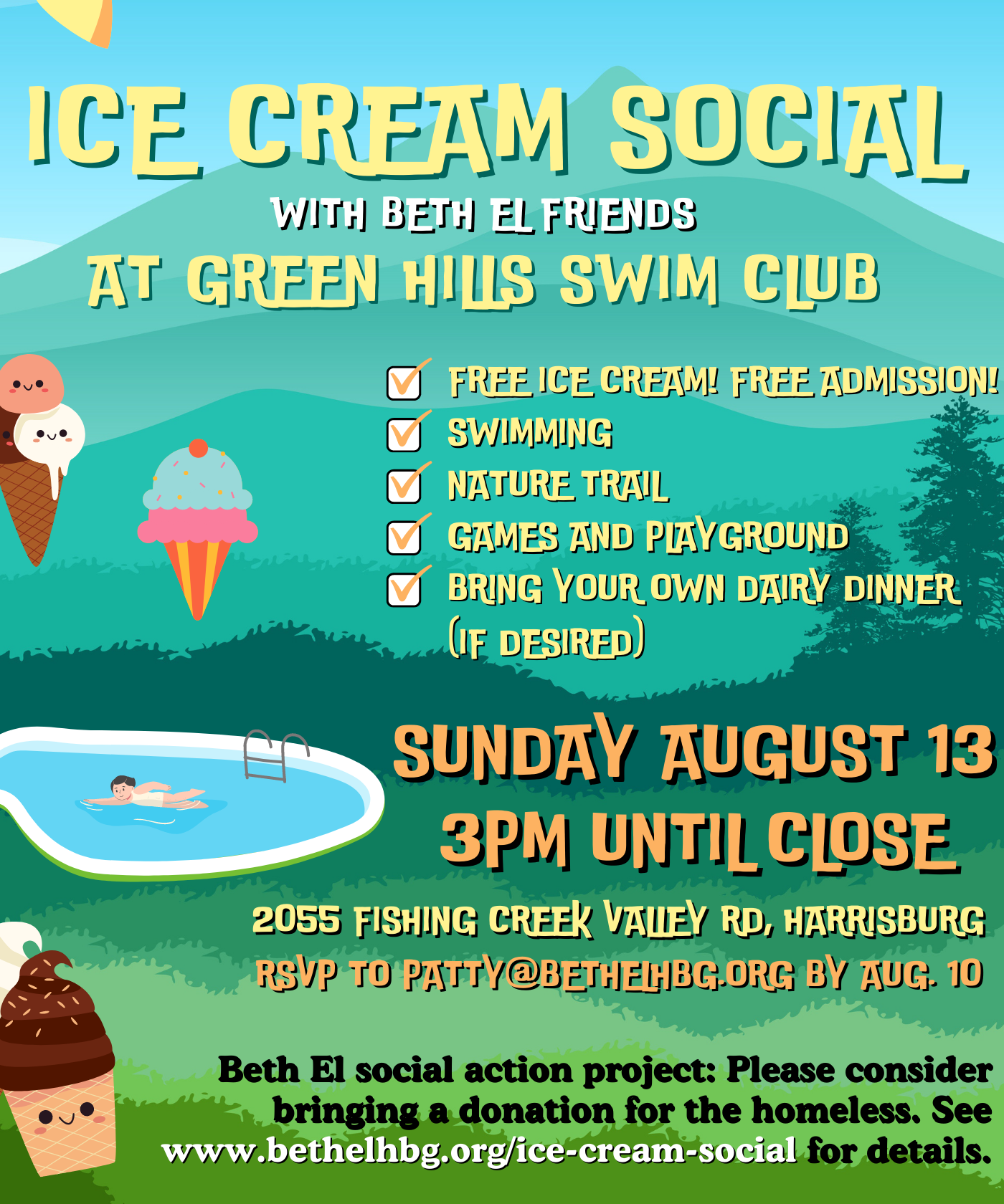 Ice cream social at Green Hills Swim Club