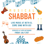 Weekly Friday Night Services: Outdoor Musical Shabbat