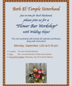 Sisterhood flower bar workshop