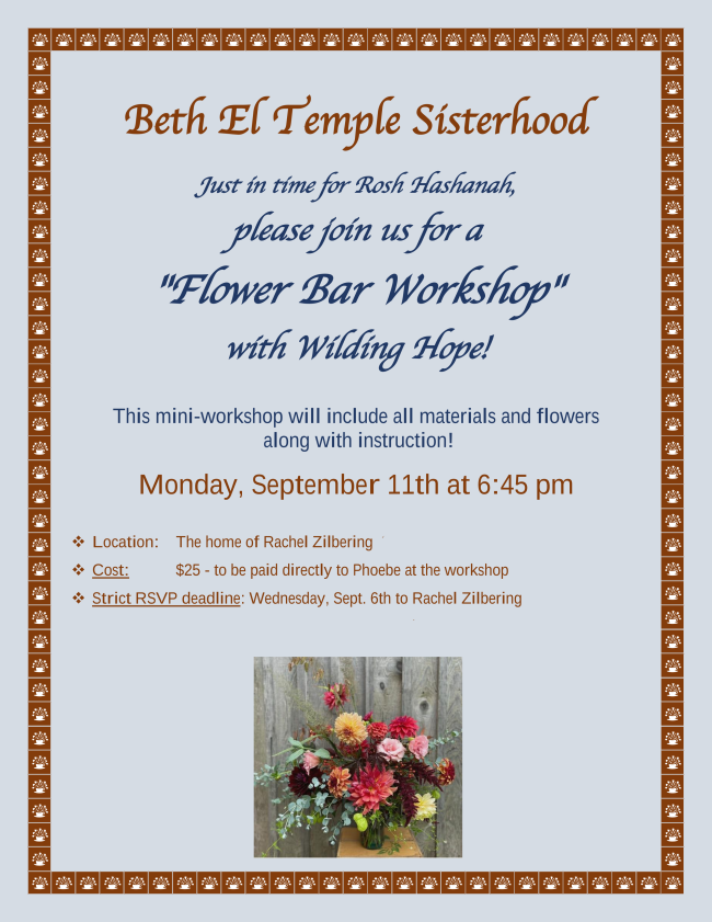 Sisterhood flower bar workshop