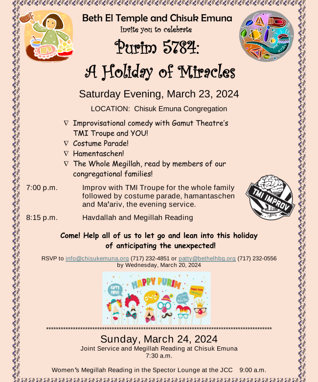 Purim 5784 Event: A Holiday of Miracles