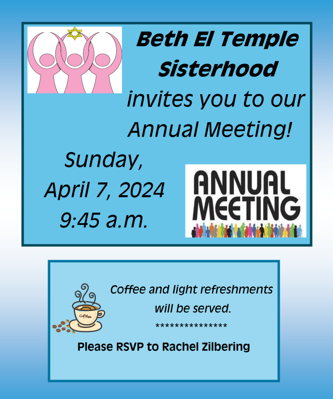Beth El Sisterhood Annual Meeting
