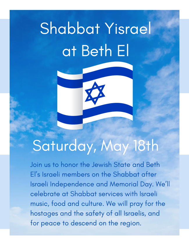 Shabbat Yisrael at Beth El