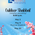 Weekly Kabbalat Shabbat Services (outdoors this week)