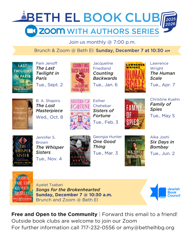 Book Club Schedule (2025-2026)