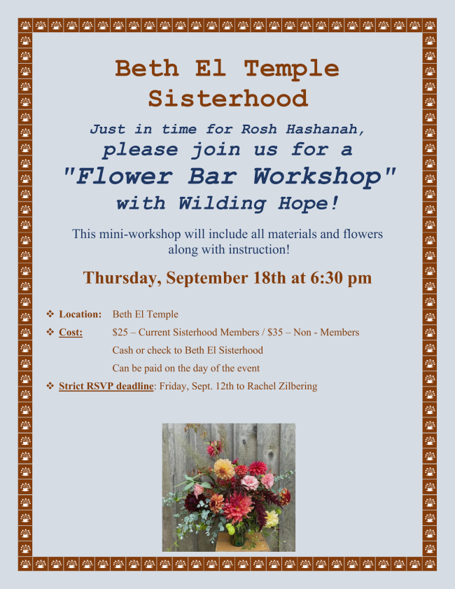 Sisterhood Flower Bar Workshop