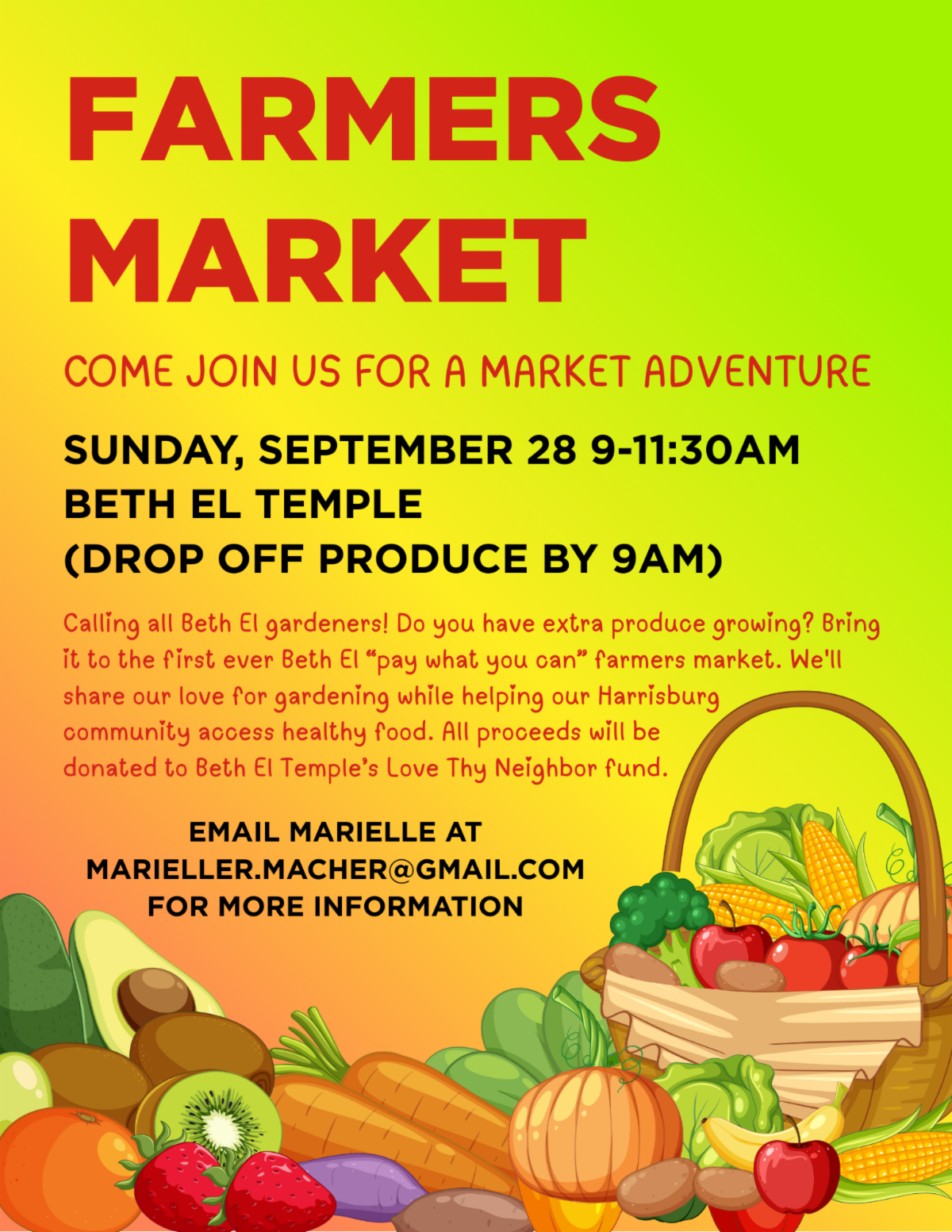 Beth El Temple Farmers Market