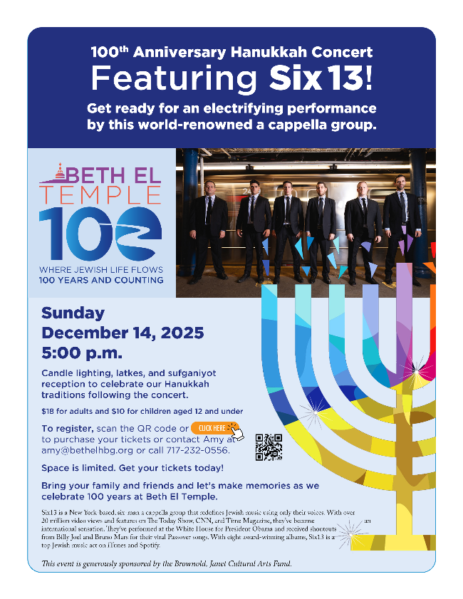 Hanukkah Concert Featuring Six13