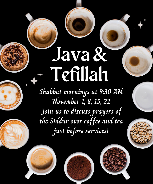 Weekly Program: Java and Tefillah