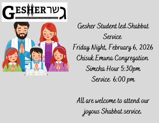 Gesher Shabbat service