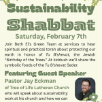 Shabbat Morning Services: Sustainability Shabbat