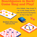 Shabbat Afternoon Benschers and Boardgames