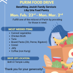 Last Day of the Annual Purim Food Drive