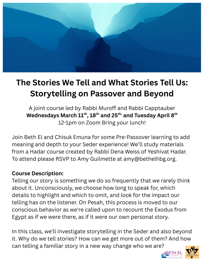 Weekly Class: Storytelling on Passover and Beyond